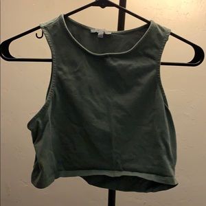 Green crop top